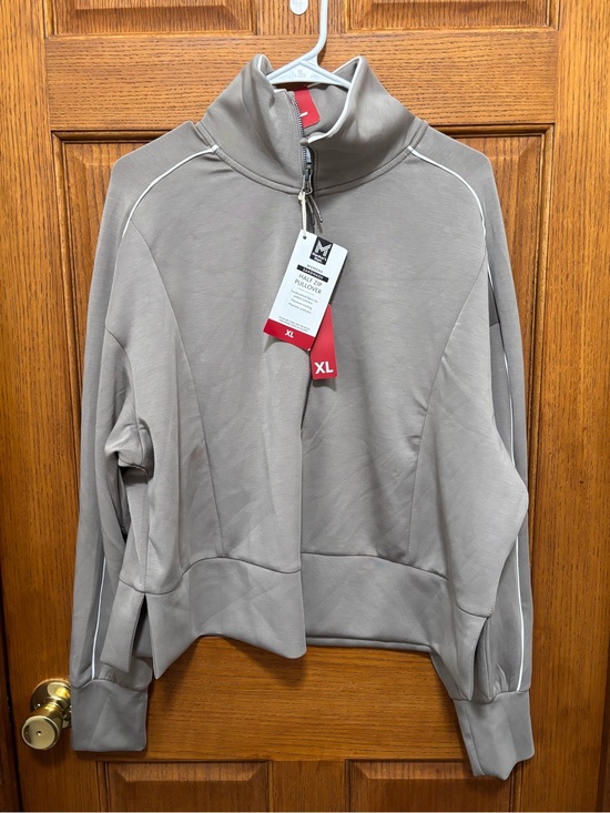 Member's Mark Tops - Women’s Half-Zip Pullover Sweatshirt - Gray Sz XL. NWT